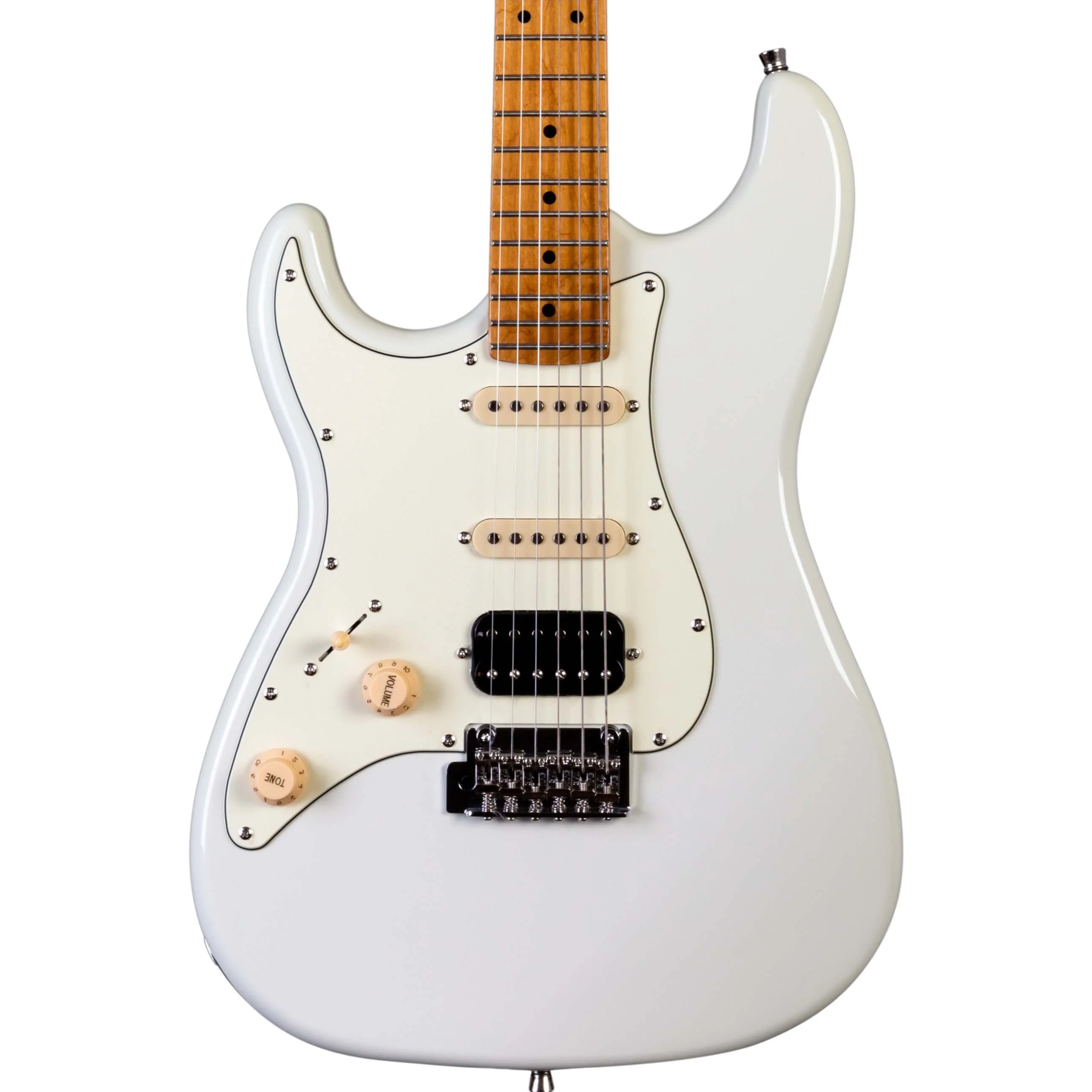 Jet JS-400 HSS Left-Handed Electric Guitar with Maple Fretboard - Olympic White - Image 2