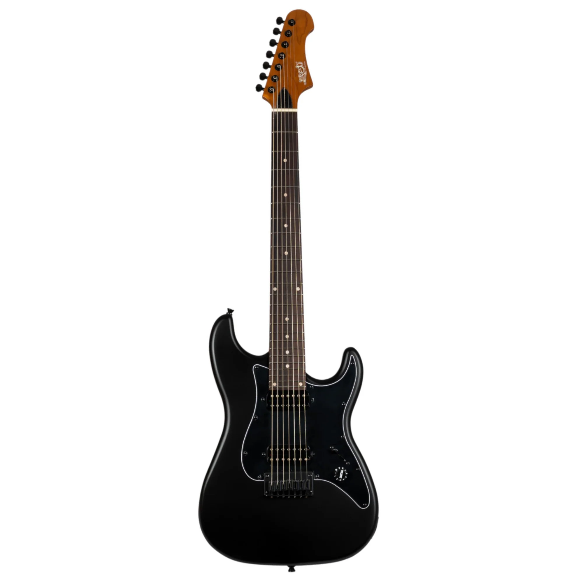 Jet JS-407-MBK-R 7-String Electric Guitar Rosewood FB - Matte Black - Image 2
