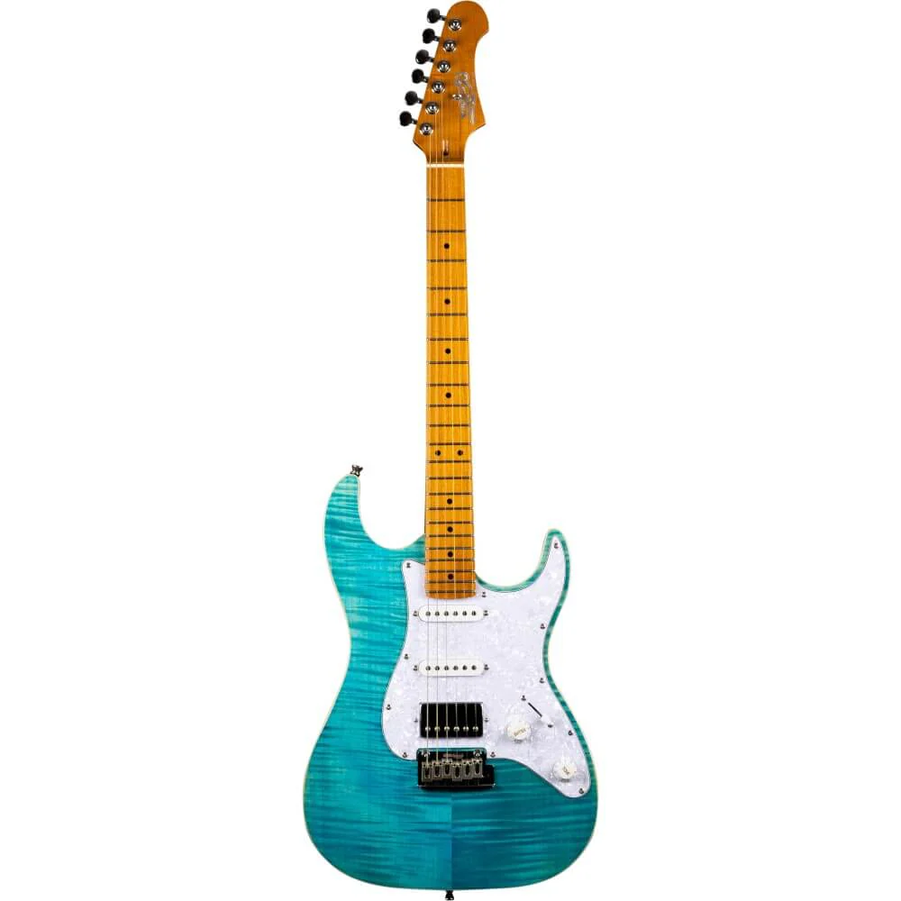 Jet JS-450 HSS Electric Guitar with Maple Fretboard - Ocean Blue - Image 6