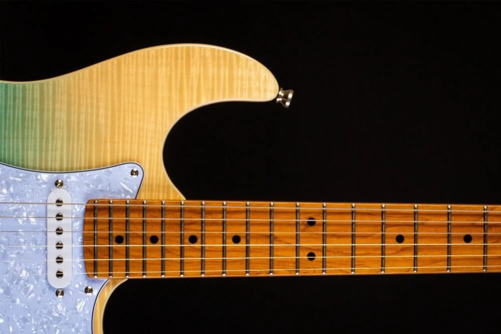 Jet JS-450 HSS Electric Guitar with Maple Fretboard - Transparent Blue - Image 3