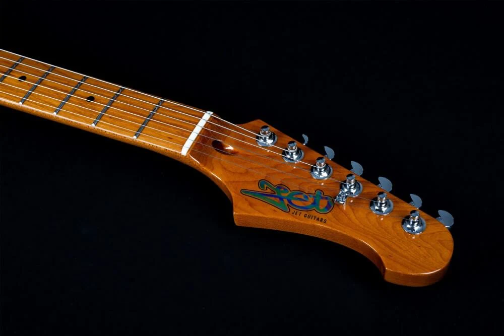Jet JS-450 HSS Electric Guitar with Maple Fretboard - Transparent Blue - Image 7