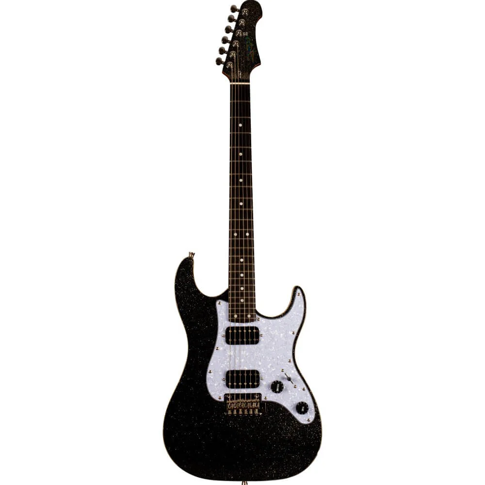 Jet JS-500 HH Electric Guitar with Ebony Fretboard - Black Sparkle