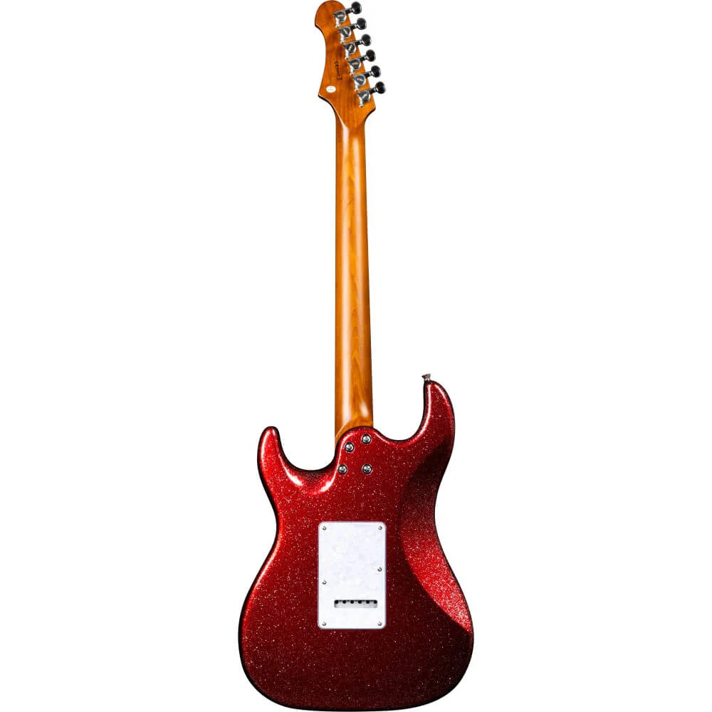 Jet JS-500 HH Electric Guitar with Ebony Fretboard - Red Sparkle - Image 3