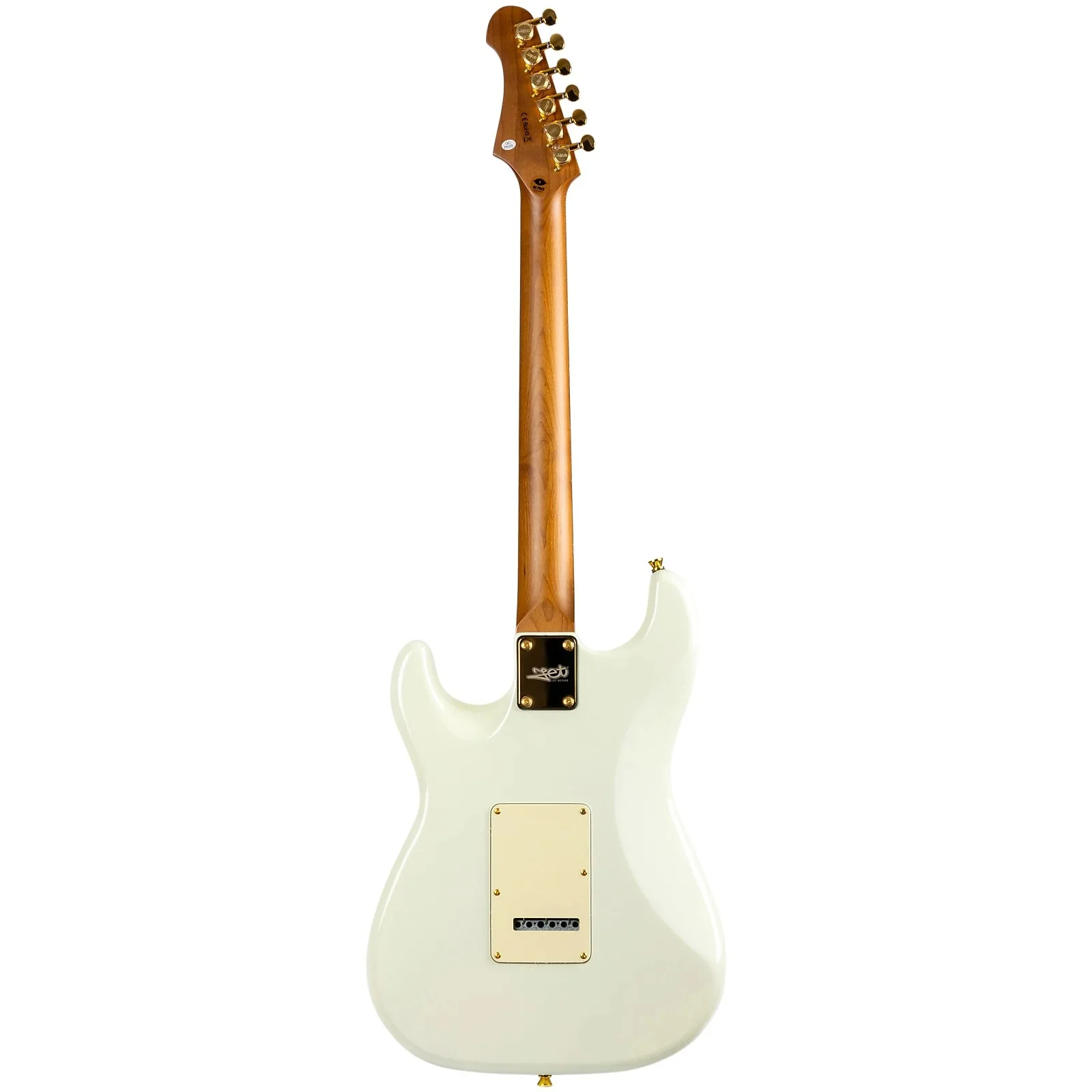 Jet JS380 SSS Electric Guitar, Roasted Maple Neck with Rosewood FB - Olympic White - Image 2