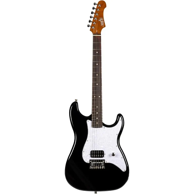 Jet JS400 HT HSS Electric Guitar, Roasted MN with Rosewood FB - Black