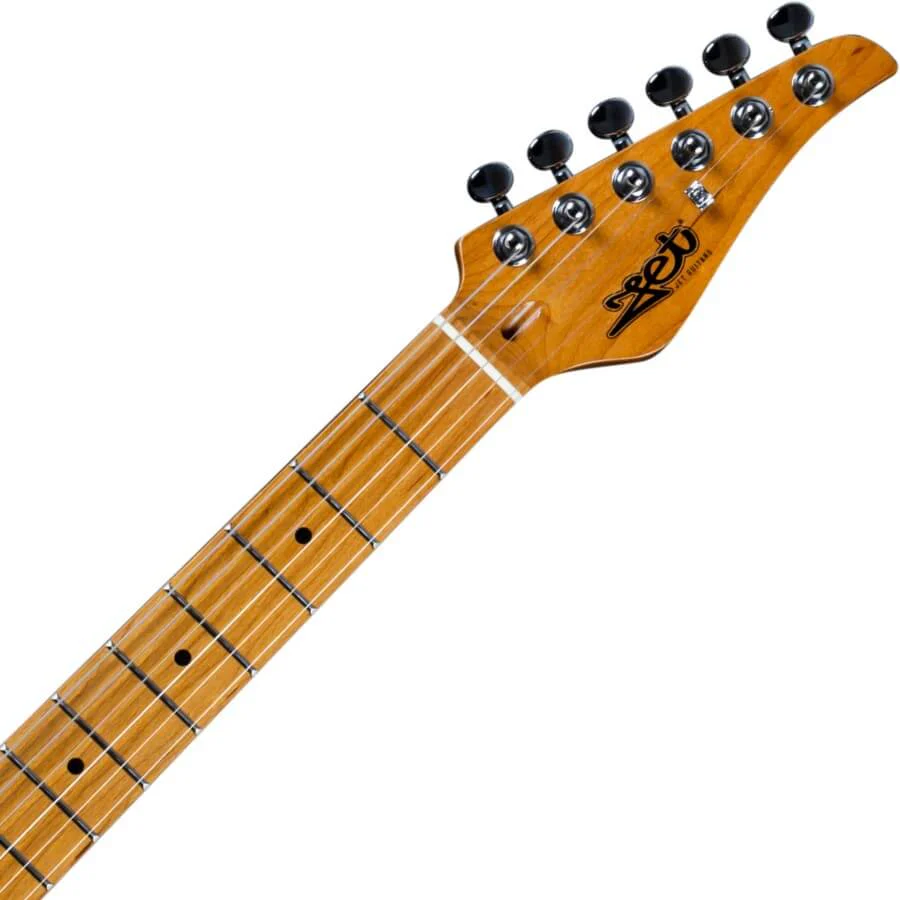 Jet JT-450 Electric Guitar with Maple Fretboard - Transparent Pink - Image 4