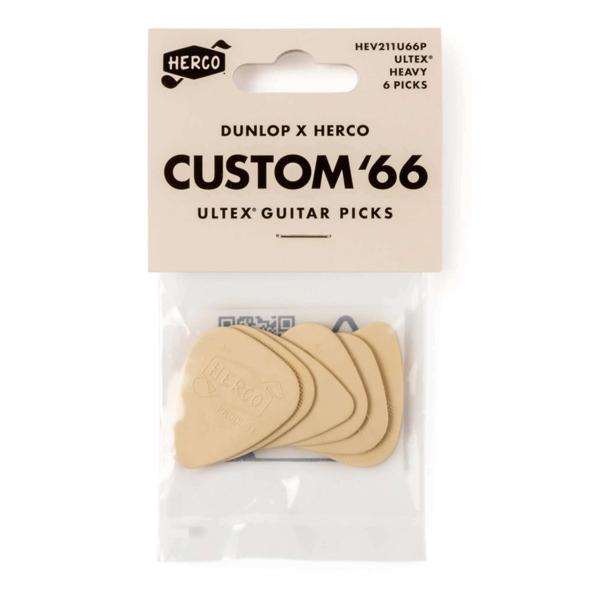 Jim Dunlop Herco JPHEU66 Custom 66 Guitar Picks Players Pack - Cream - Image 11