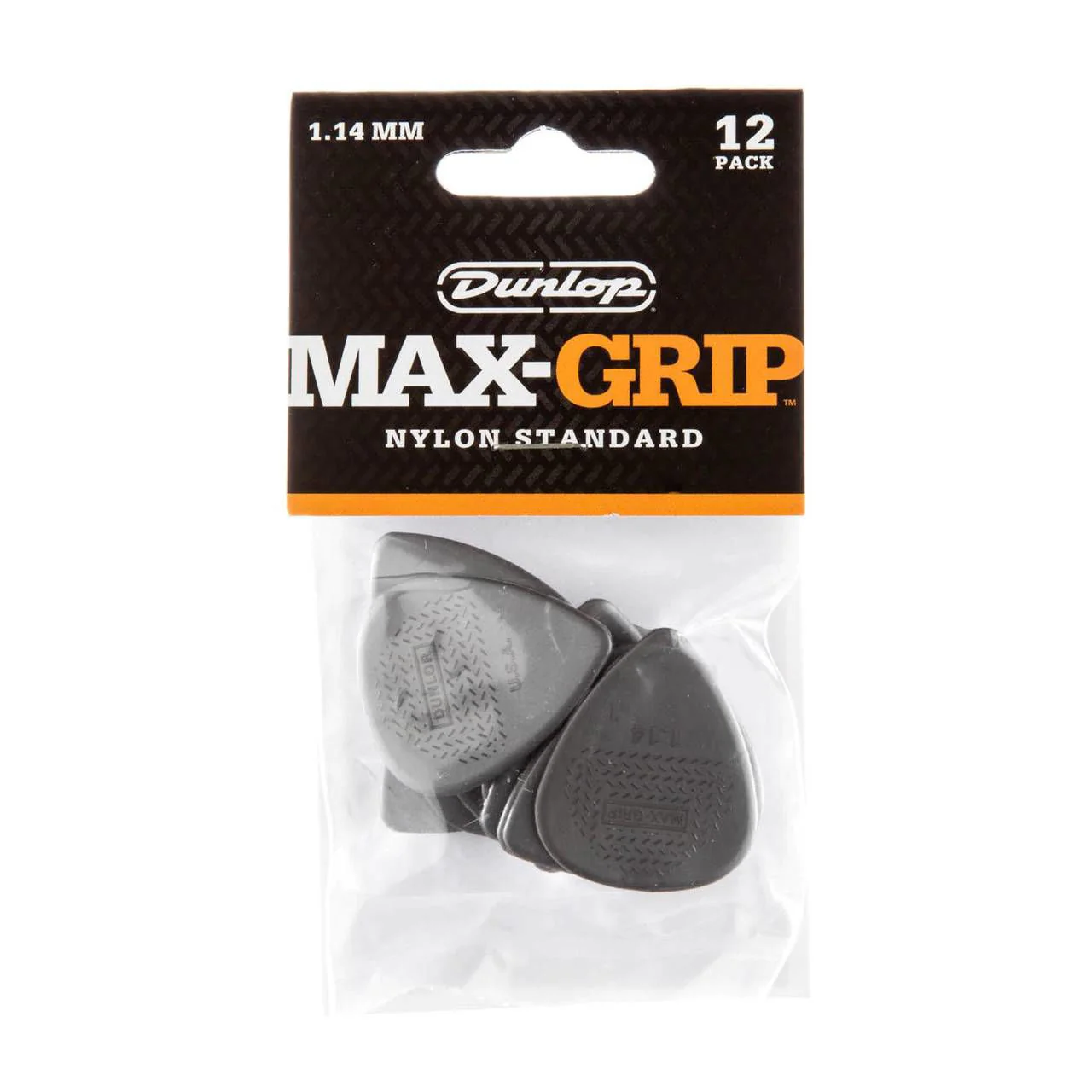 Jim Dunlop JPP110 Nylon Greys Max Grip 1.14mm Players Pack Guitar Pick (12 in a pack) - Image 3