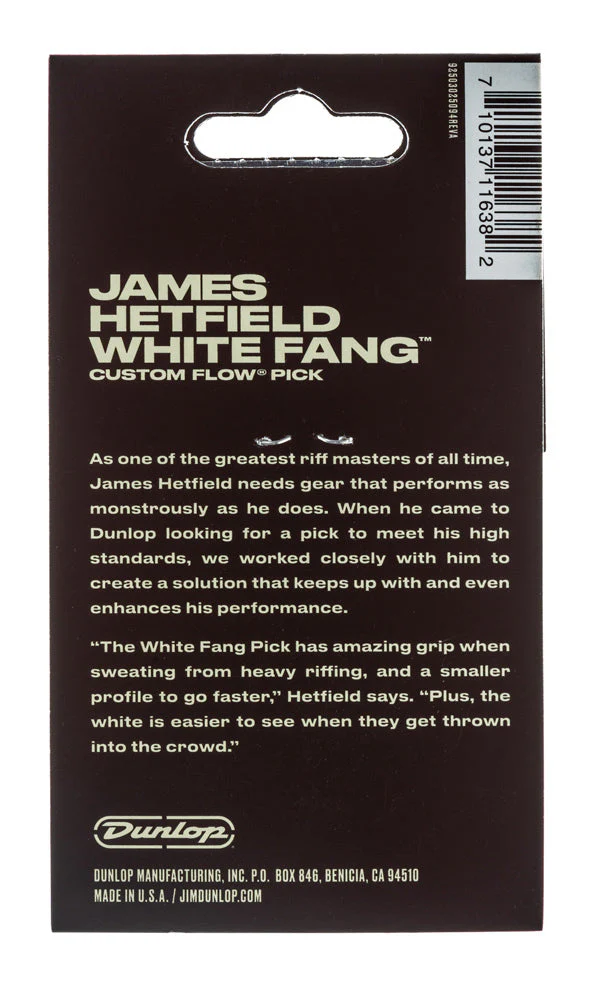 Jim Dunlop JPWF10 James Hetfield White Fang 1.0mm Guitar Pick Player Pack (6 in a pack) - Image 2