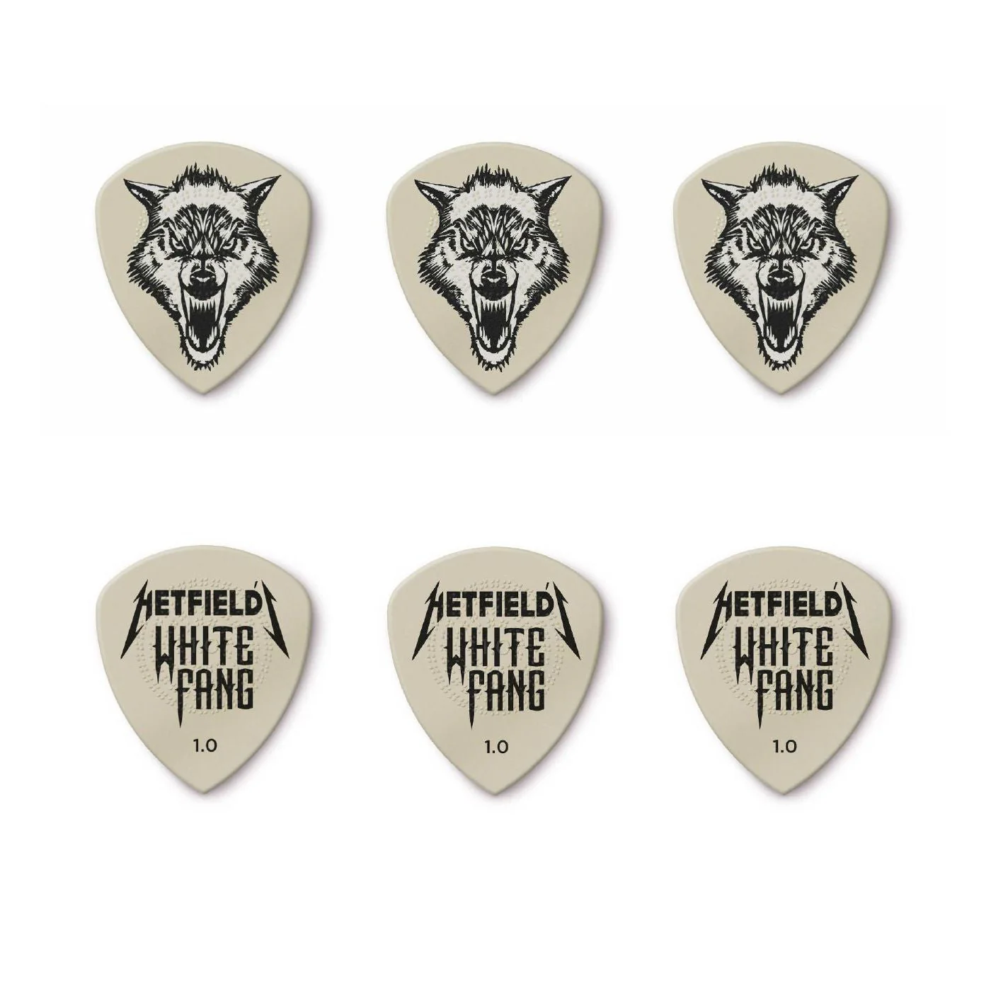 Jim Dunlop JPWF10 James Hetfield White Fang 1.0mm Guitar Pick Player Pack (6 in a pack) - Image 3