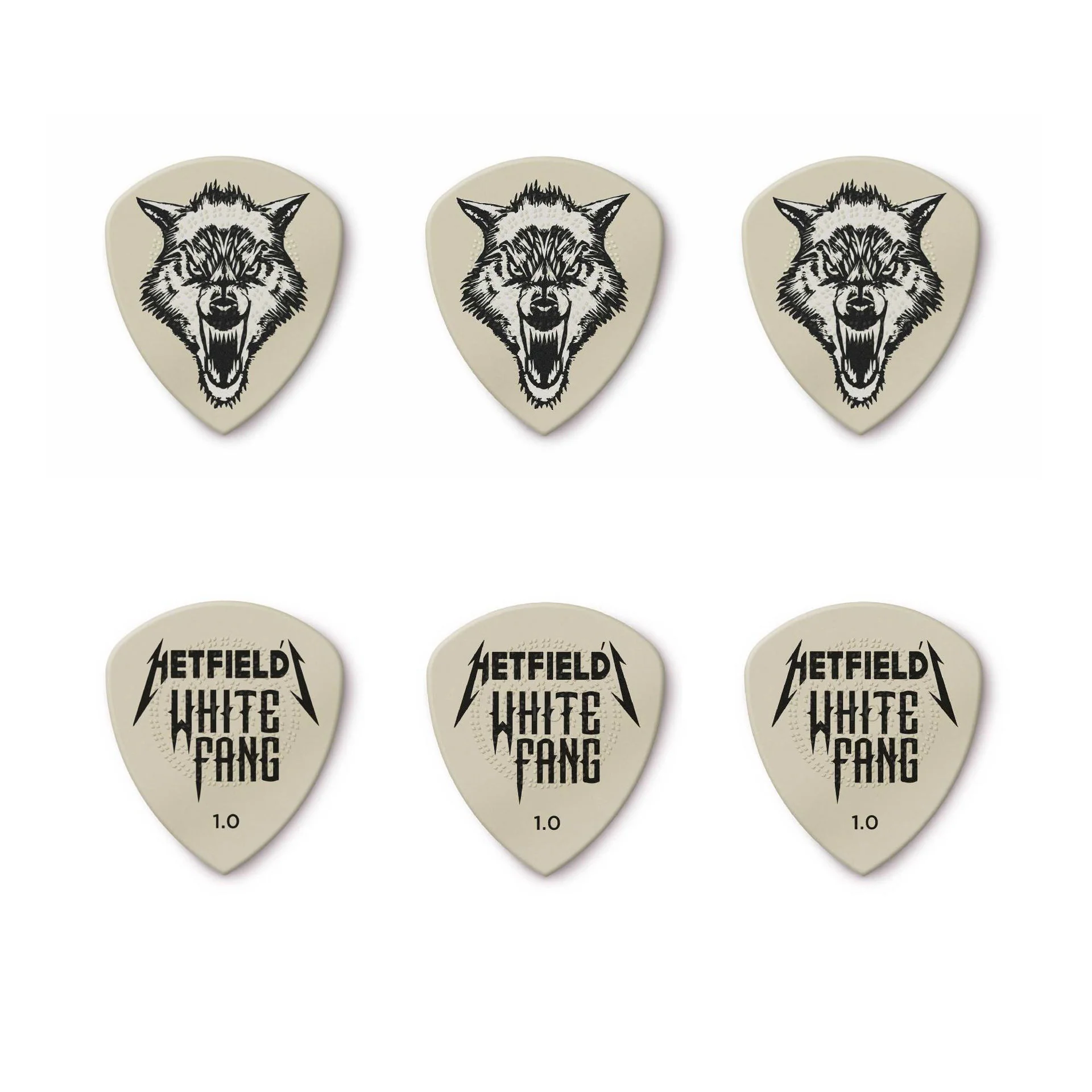 Jim Dunlop JPWF10 James Hetfield White Fang 1.0mm Guitar Pick Player Pack (6 in a pack) - Image 4