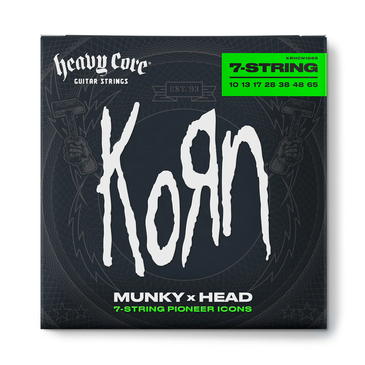 Jim Dunlop Korn Heavy Core Custom Guitar Strings 10-65 7 String
