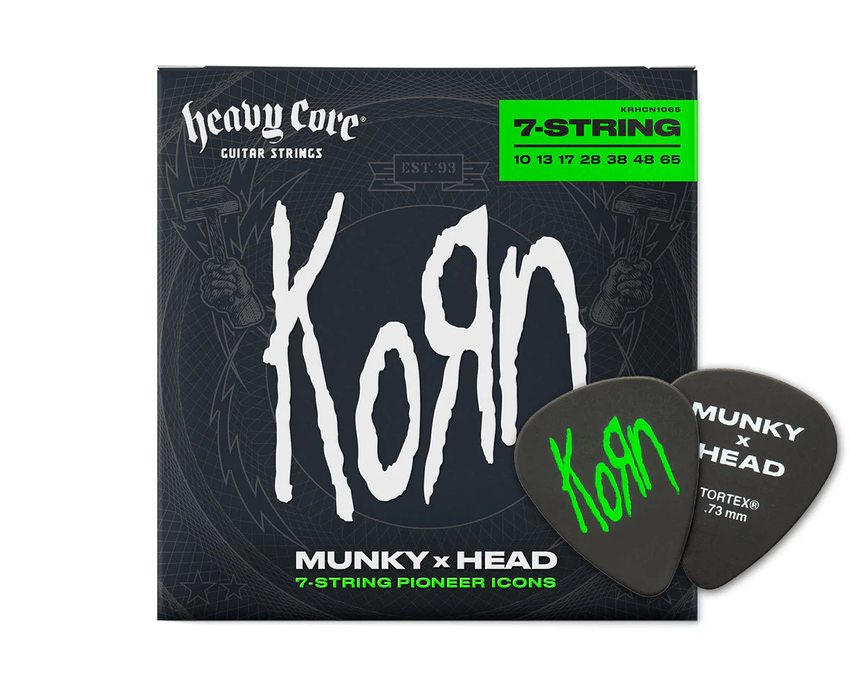 Jim Dunlop Korn Heavy Core Custom Guitar Strings 10-65 7 String - Image 3