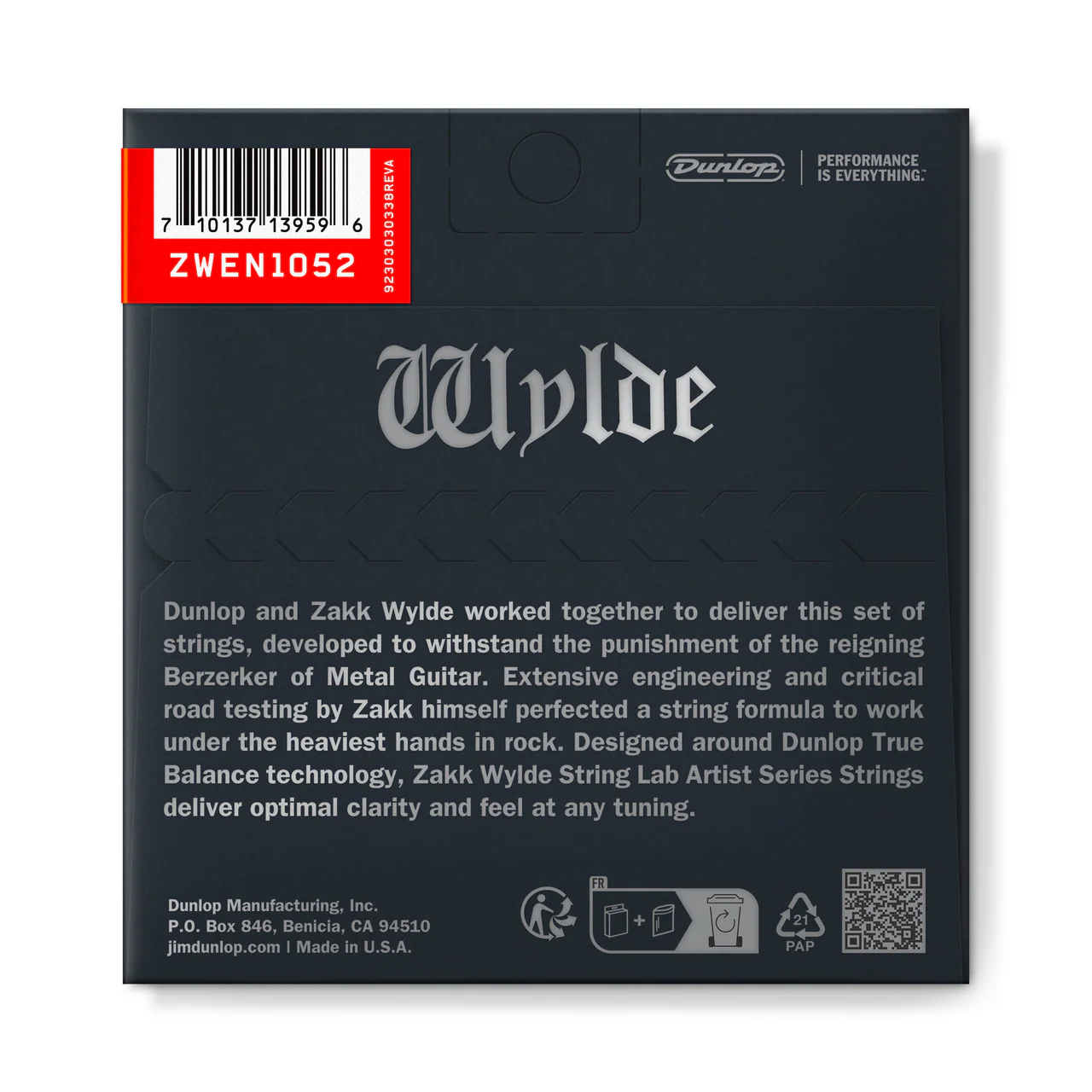 Jim Dunlop ZWEN1052 Electric Guitar Strings 10-52 - Image 2