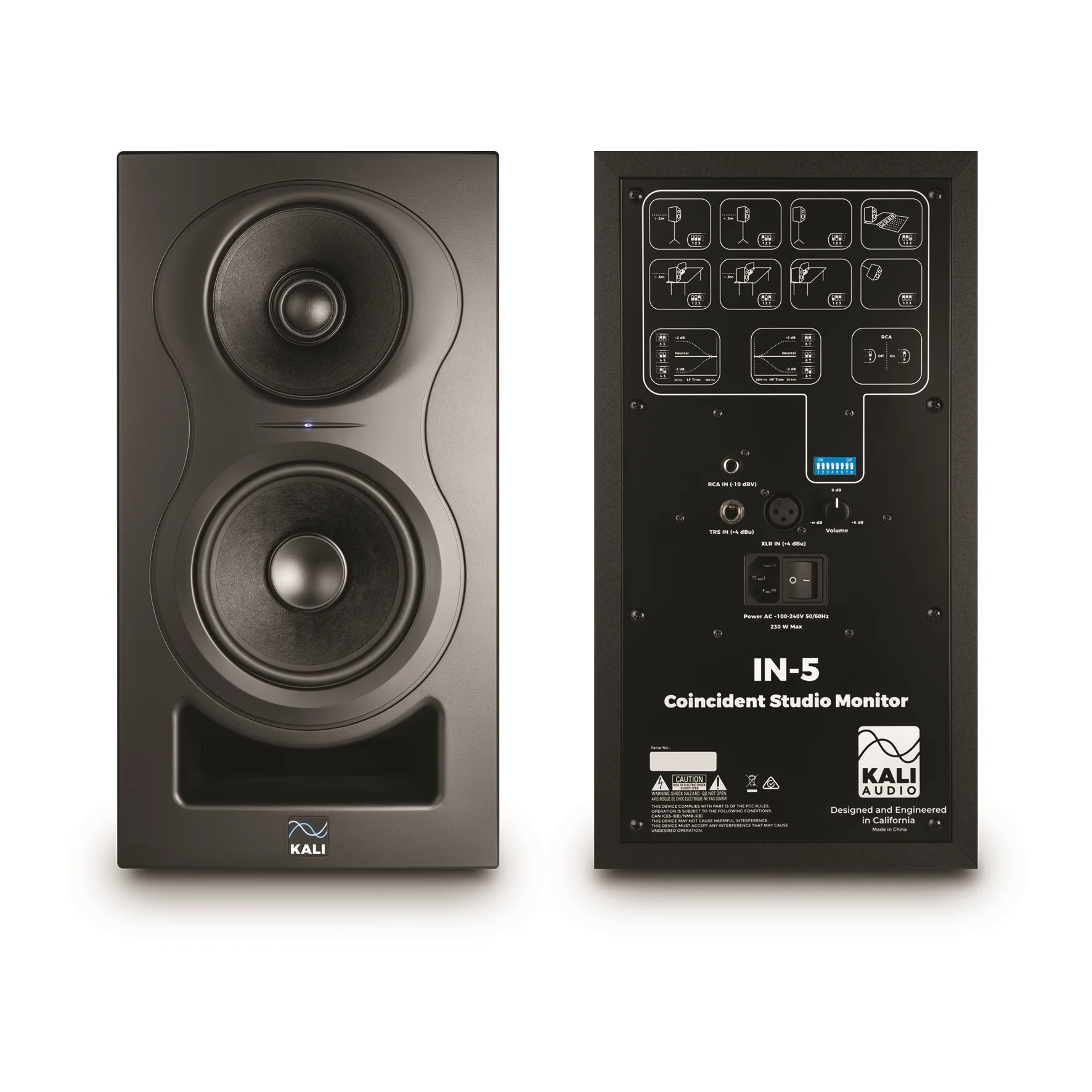 Kali Audio IN-5 5" 3 Way Nearfield Studio Monitor Speaker - Single - Image 6