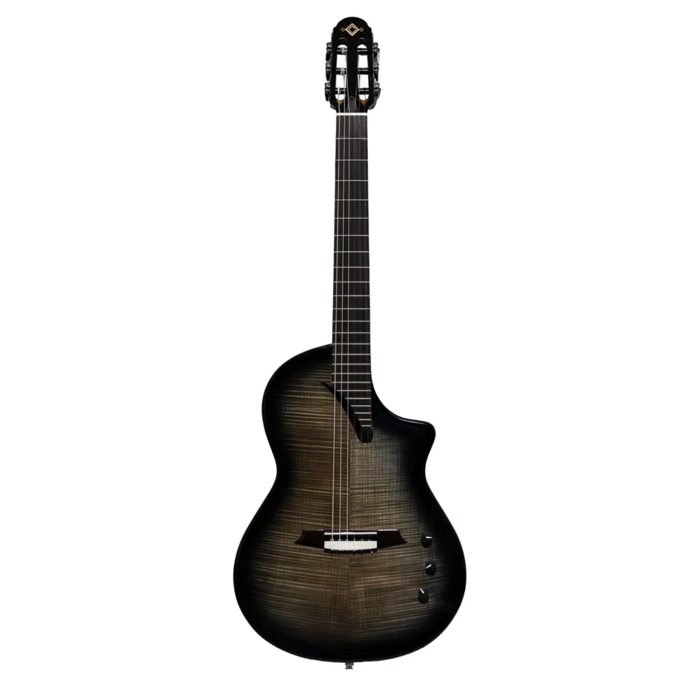 Katoh Hispania A/E Electric Nylon String Guitar in Trans Black - Image 4