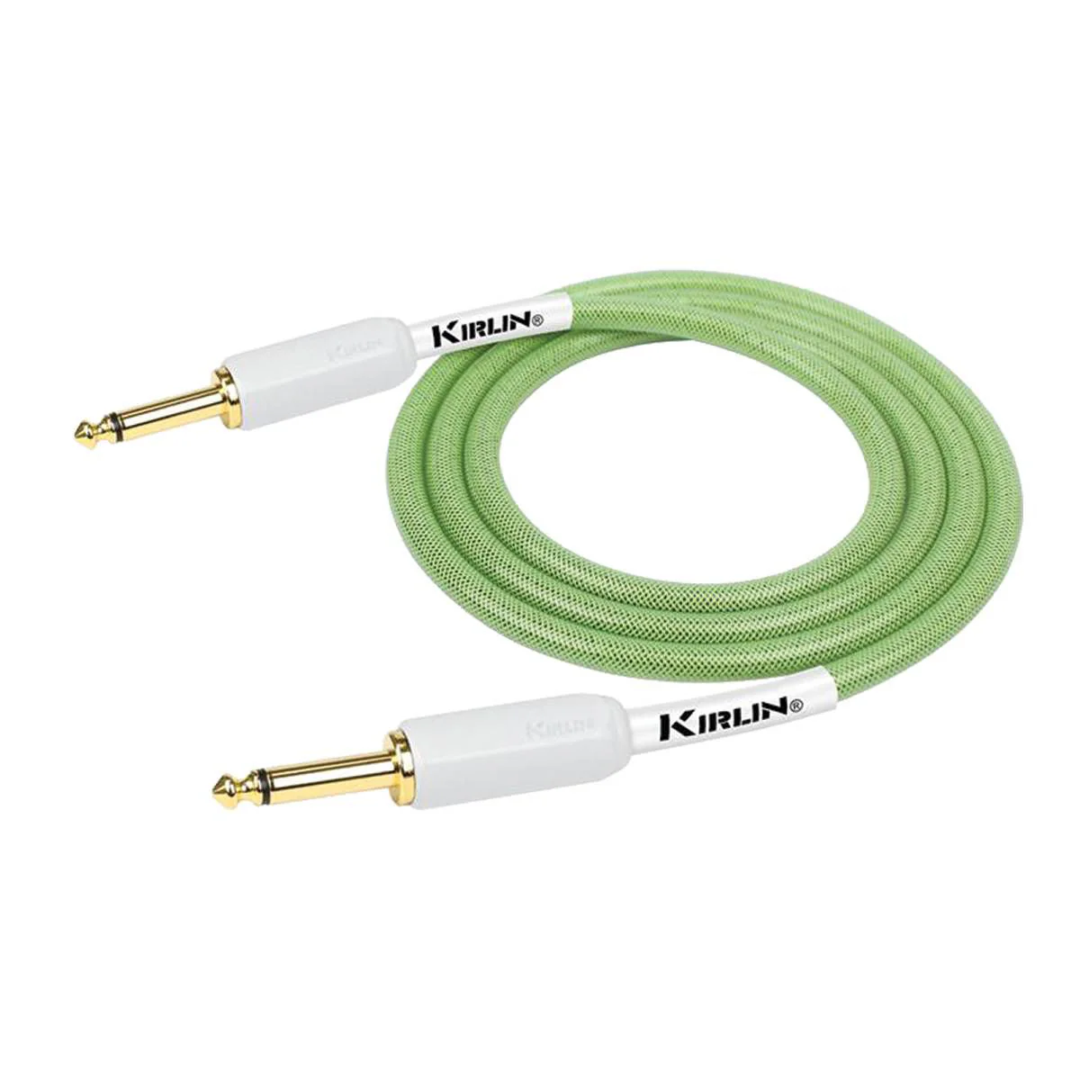 Kirlin KIPW201WGR-10 PVC Woven Guitar Cable 10Ft Green - Image 4