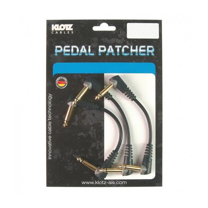 Klotz Guitar Patch Cable Guitar 30cm - Angle to Angle (3 Pack) - Image 2