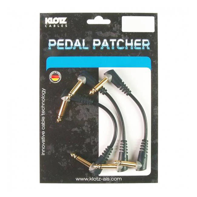 Klotz Guitar Patch Cable Guitar 60cm - Angle to Angle (3 Pack) - Image 2