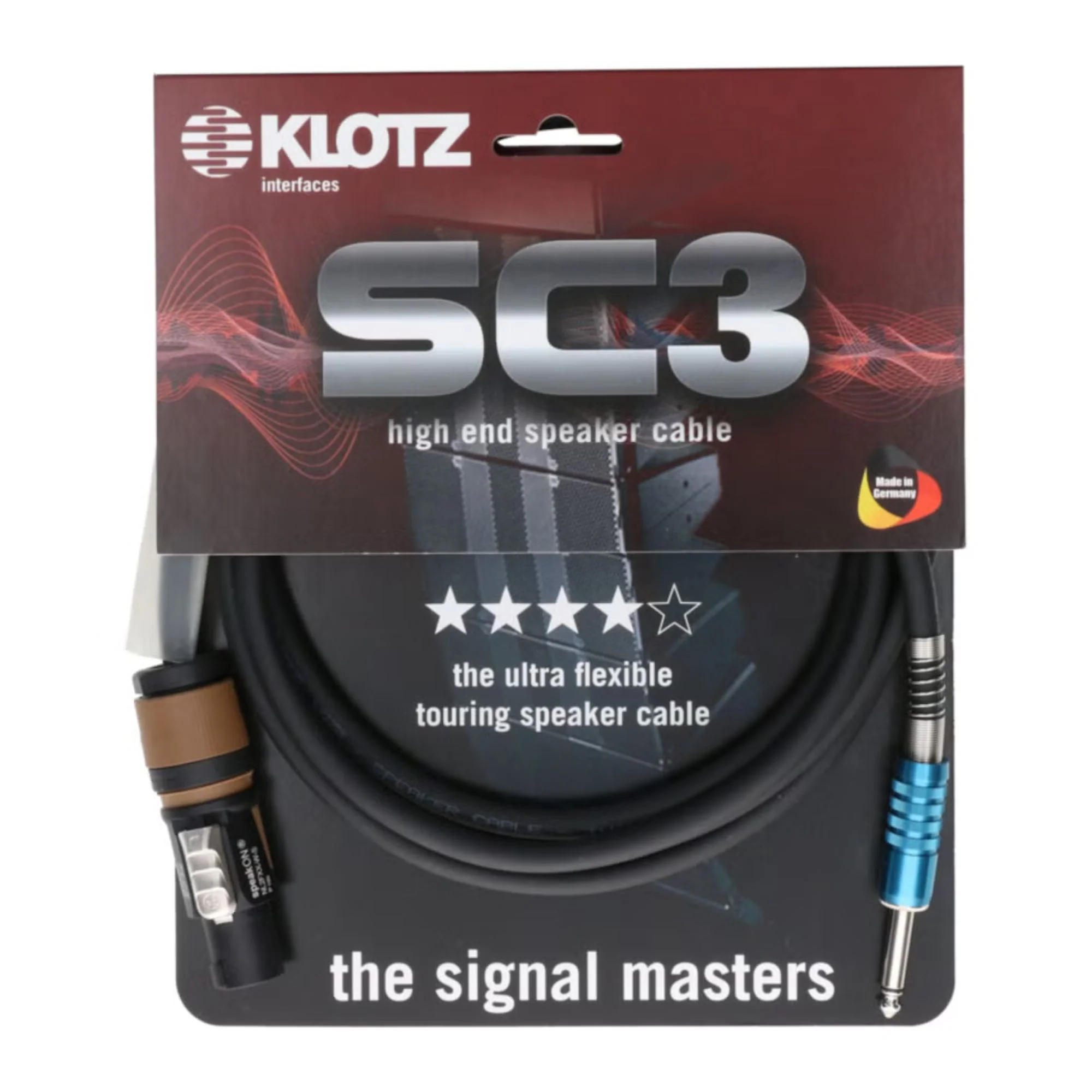 Klotz Jack to Nuetrik Speakon Speaker Cable (1m)