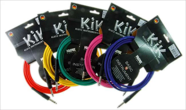 Klotz KIK Guitar Cable 3m (10ft) - Red/Nickel Connectors - Image 2