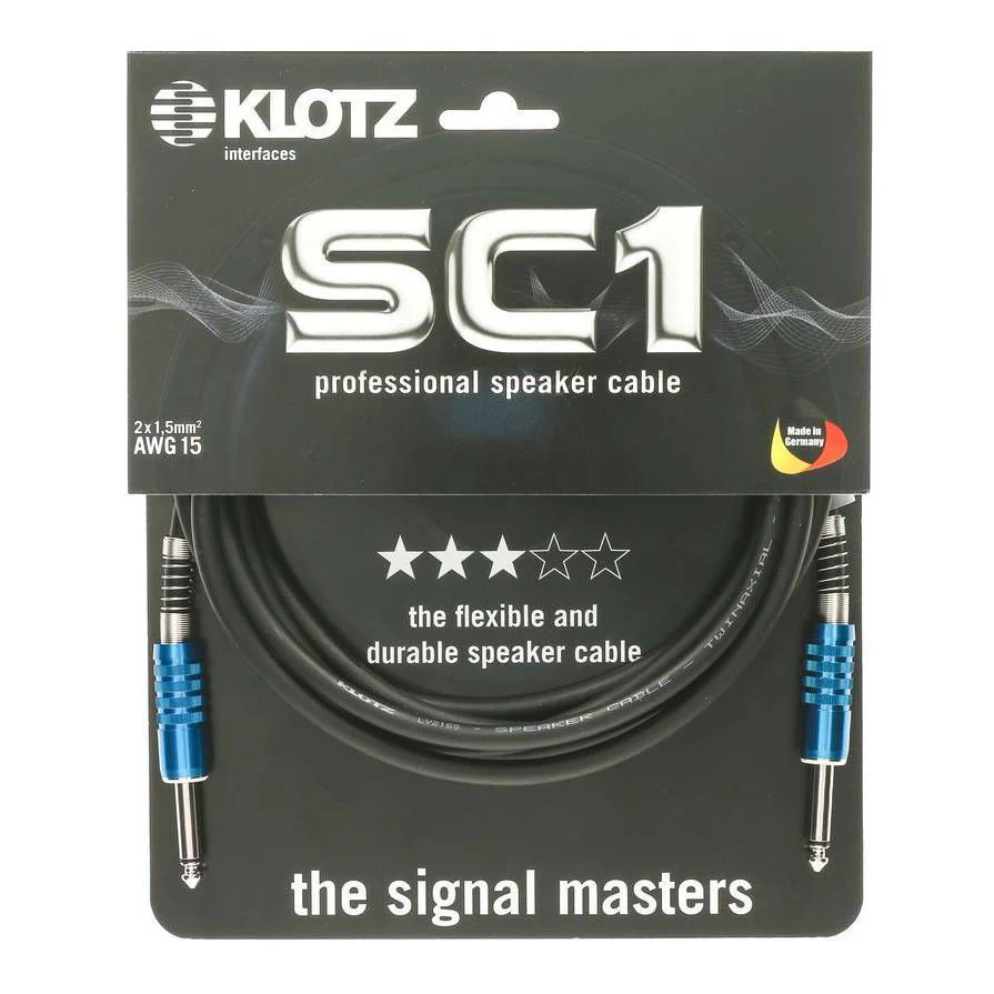 Klotz SC1 Professional Speaker Cable - Jack to Jack - 3 meters - Image 4