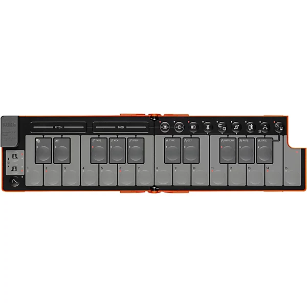 Korg Nanokey Fold 25 Key Foldable Midi Keyboard - Lava Orange - Image 2