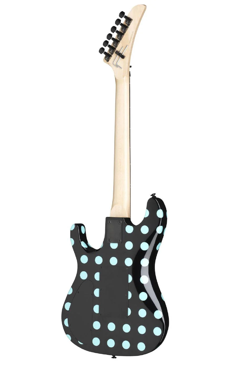 Kramer Nightswan Electric Guitar - Black/Blue Polka Dot - Image 2