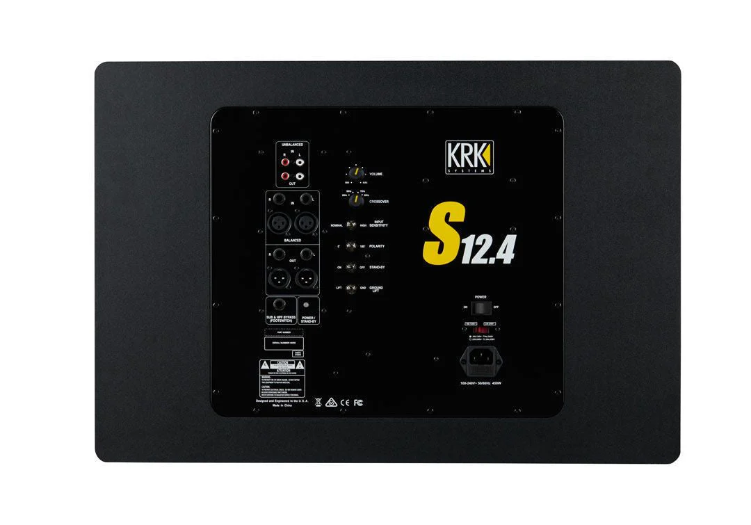 KRK S12.4 12 Pro Powered Studio Subwoofer - Image 3
