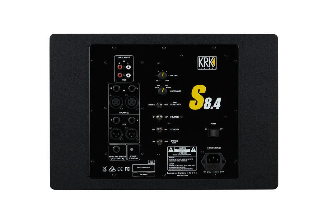KRK S8.4 8 Powered Studio Subwoofer - Image 3