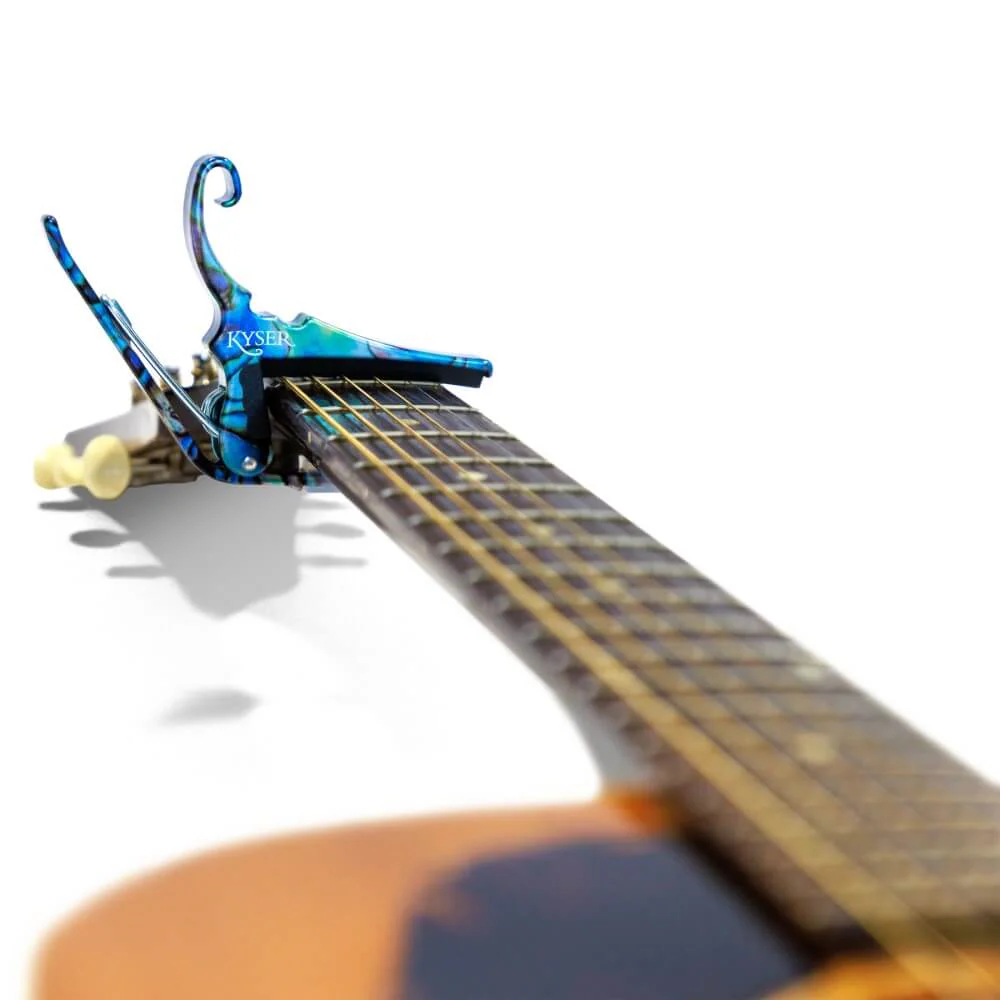 Kyser KG6 Quick-Change Acoustic Guitar Capo - Abalone - Image 5