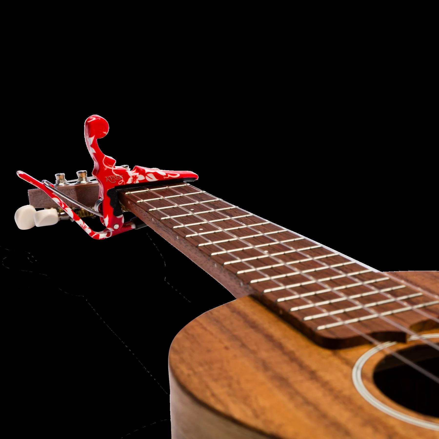 Kyser Ukulele Capo - Red Hibiscus - Image 4