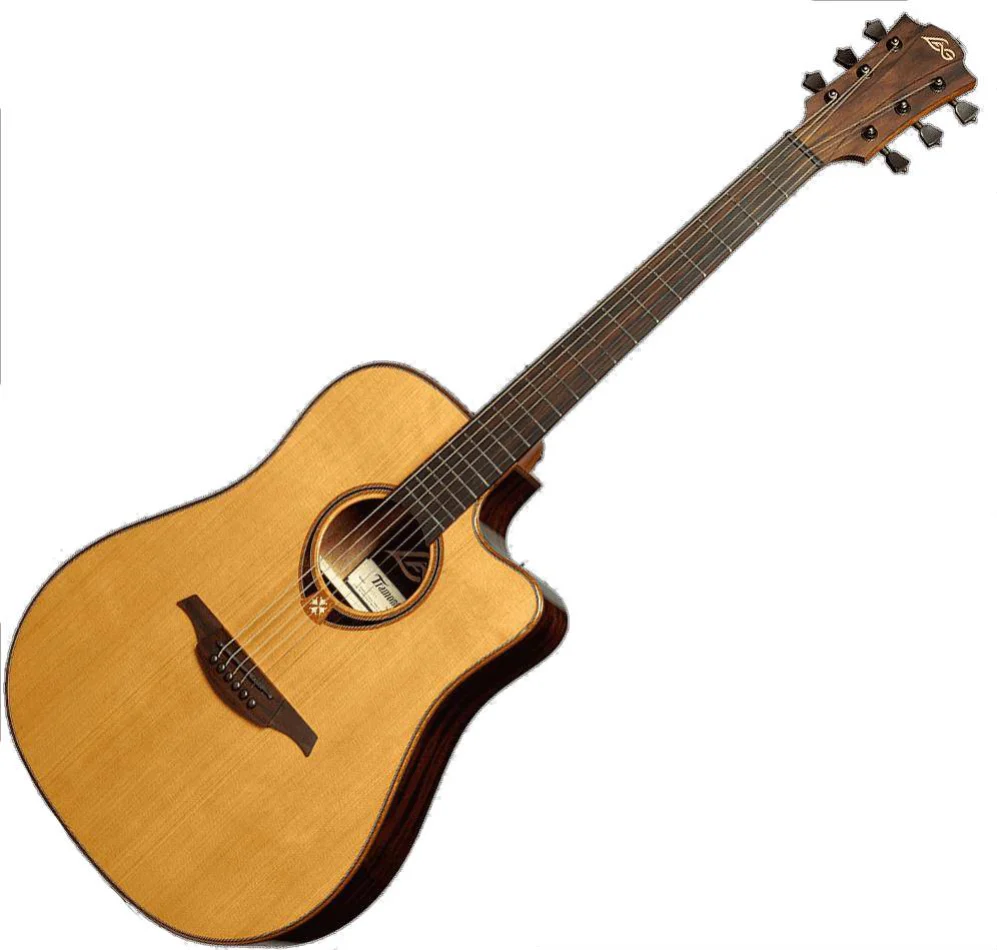 Lag Tramontane T118DCE Dreadnought Cutaway Acoustic-Electric Guitar - Solid Cedar Top - Image 3
