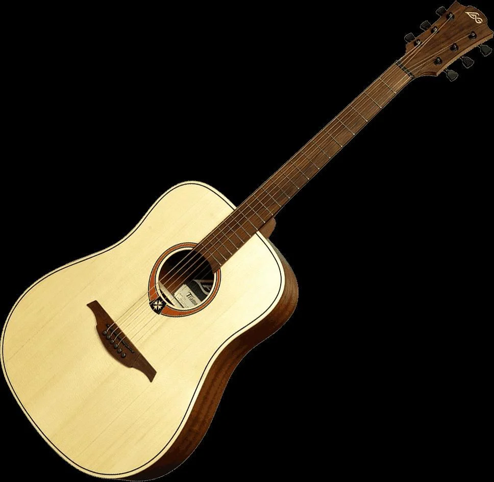 LAG Tramontane  T70D Dreadnought Acoustic Guitar - Solid Spruce Top - Image 3