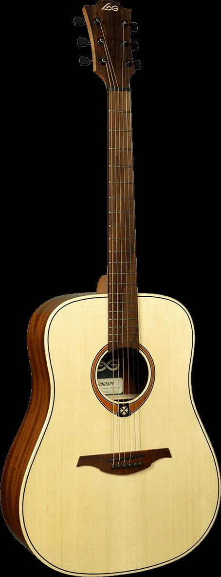LAG Tramontane  T70D Dreadnought Acoustic Guitar - Solid Spruce Top - Image 6