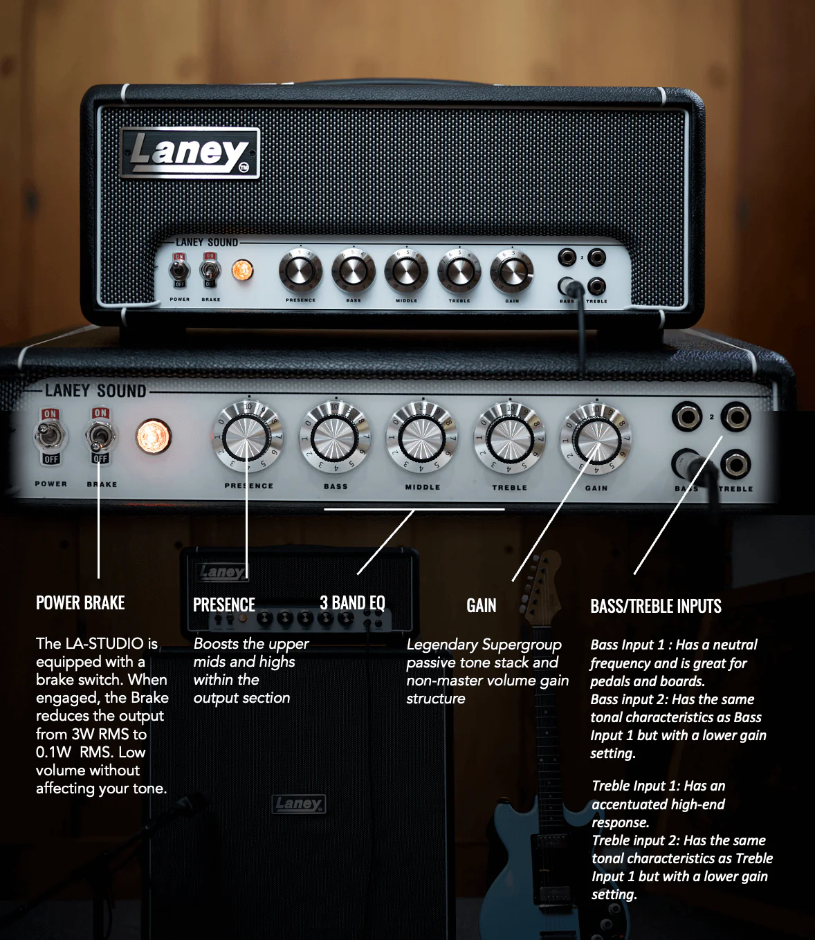 Laney Black Country Customs Studio Supergroup Guitar Head - Image 8