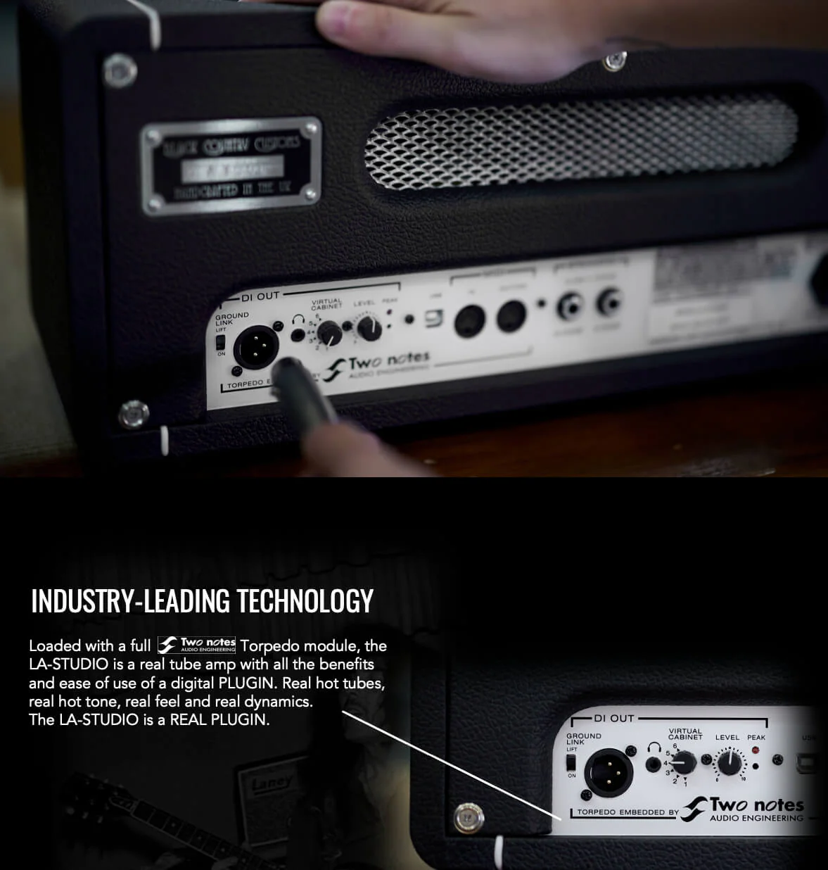 Laney Black Country Customs Studio Supergroup Guitar Head - Image 9