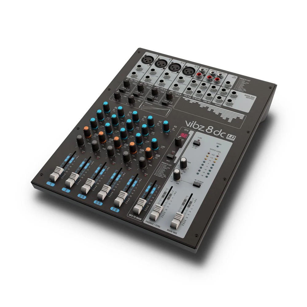 LD Sytems LDVIBZ8DC 8 Channel PA Mixer with DFX - Image 2