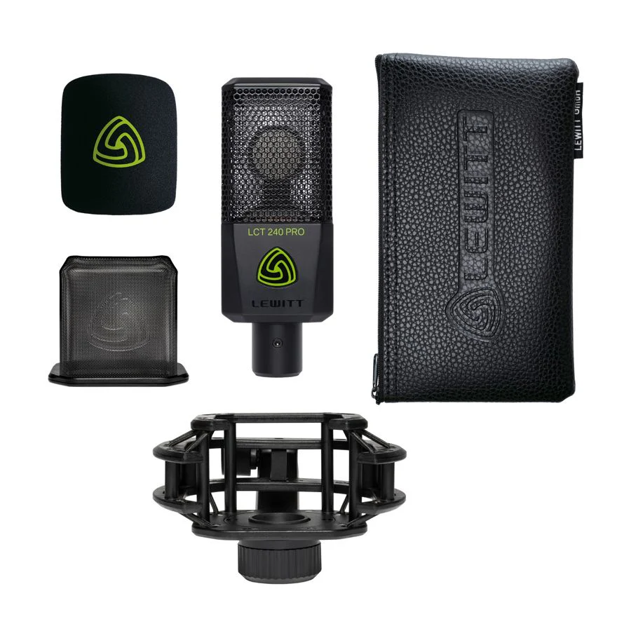Lewitt LCT 240 Pro Cardioid Condenser Mic Pack with  Shock Mount, Windscreen & Carry Bag