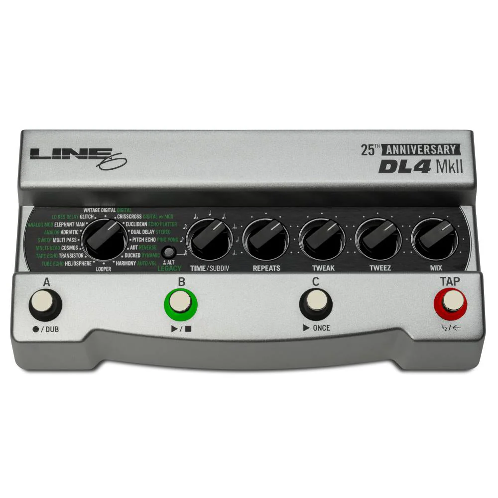 Line 6 Limited Edition 25th Anniversary DL4-MkII Delay Modeller Guitar Effects Pedal - Silver