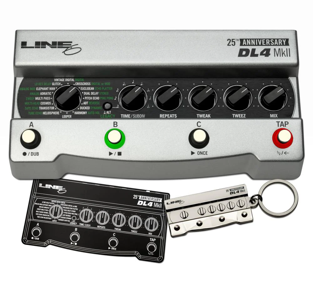 Line 6 Limited Edition 25th Anniversary DL4-MkII Delay Modeller Guitar Effects Pedal - Silver - Image 5