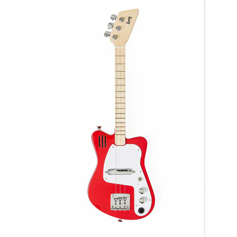 Loog Mini Children's Electric Guitar in Red - Image 2