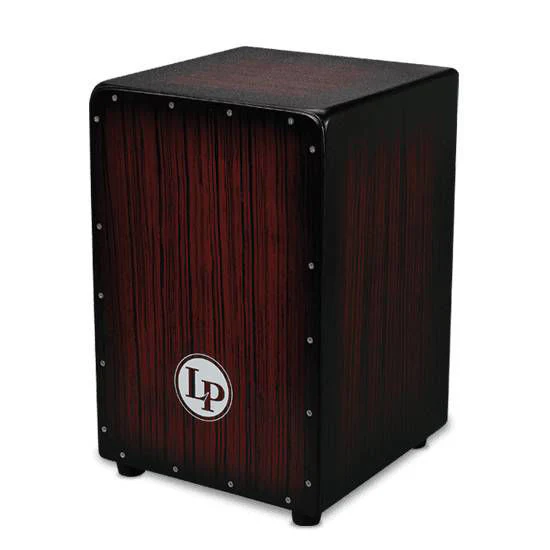 LP Aspire Accents Wire Cajon with DW Snare Wires - Dark Wood Streak - Image 2