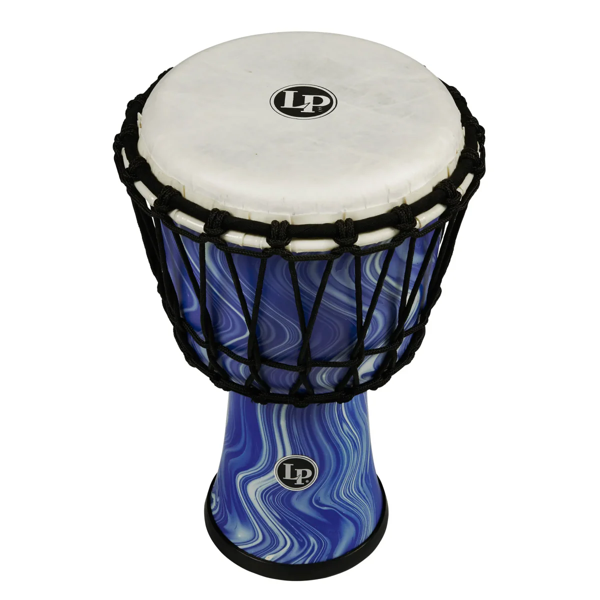 LP LP1607 7in Rope Tuned Circle Djembe with Perfect-Pitch Head in Blue Marble - Image 3