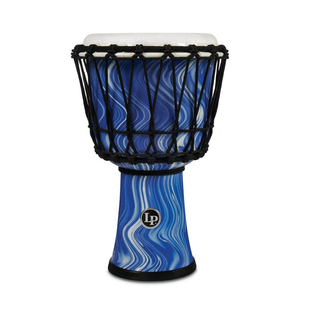 LP LP1607 7in Rope Tuned Circle Djembe with Perfect-Pitch Head in Blue Marble - Image 7