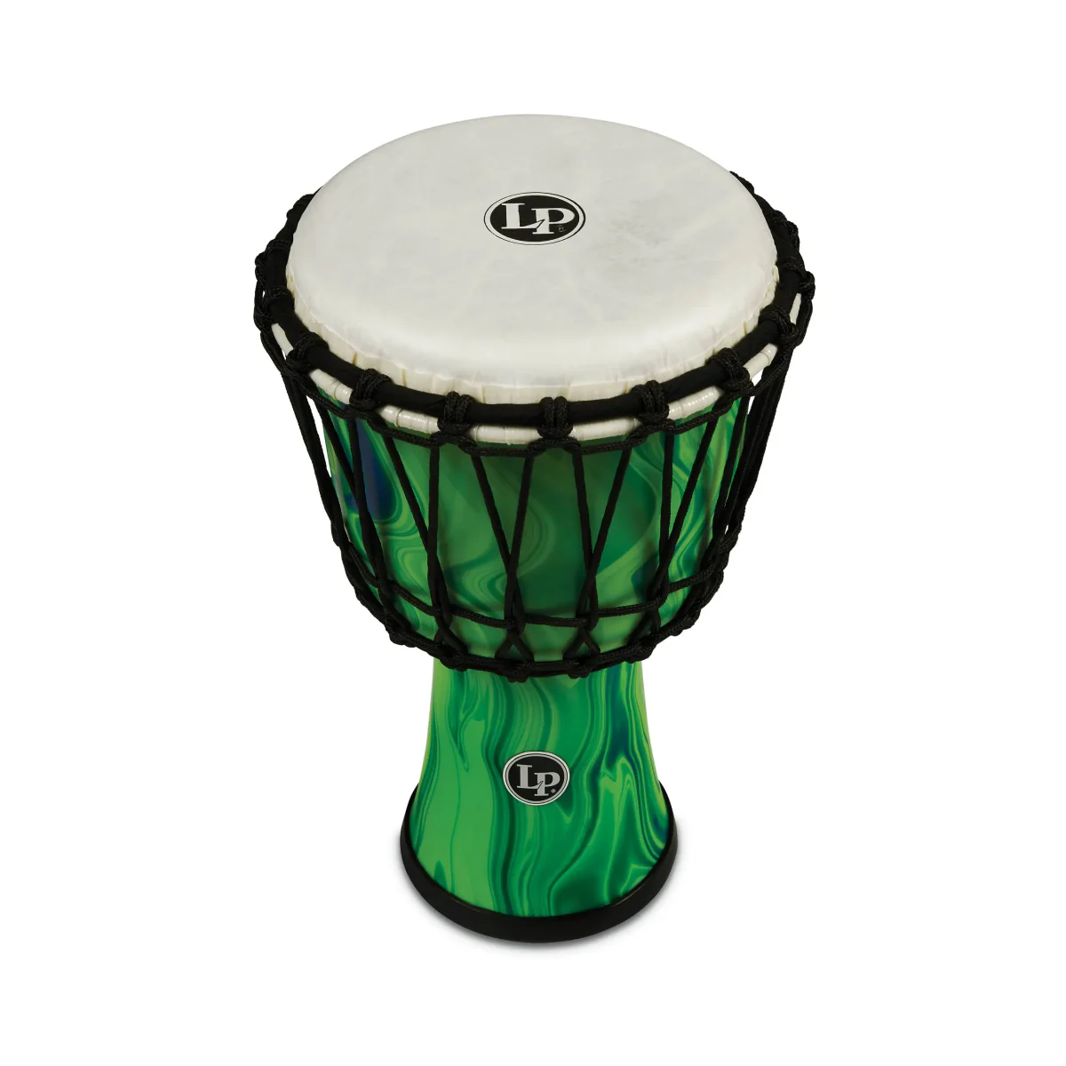 LP LP1607 7in Rope Tuned Circle Djembe with Perfect-Pitch Head in Green Marble - Image 11