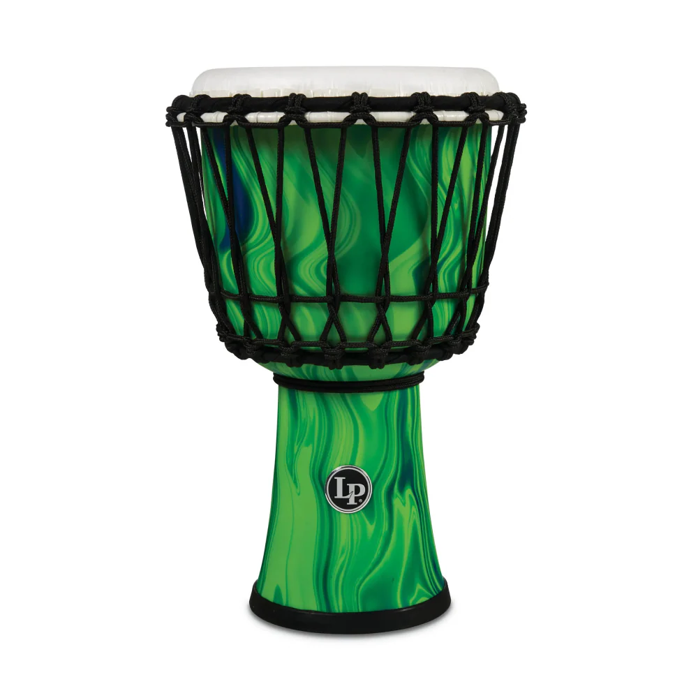 LP LP1607 7in Rope Tuned Circle Djembe with Perfect-Pitch Head in Green Marble - Image 5