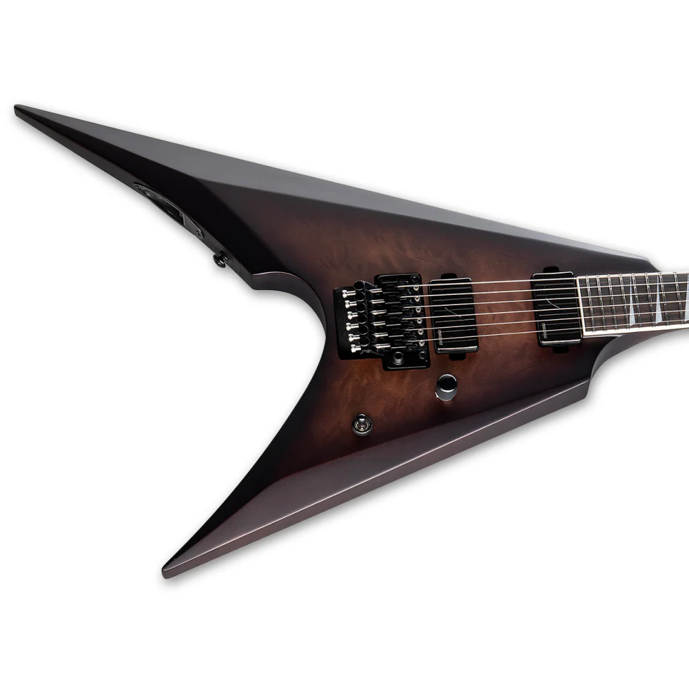 LTD Arrow 1000 Electric Guitar in Dark Brown Sunburst Satin - Image 6