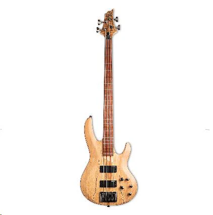 LTD B-204 4-String Fretless Bass Guitar Spalted Maple Natural - Image 4