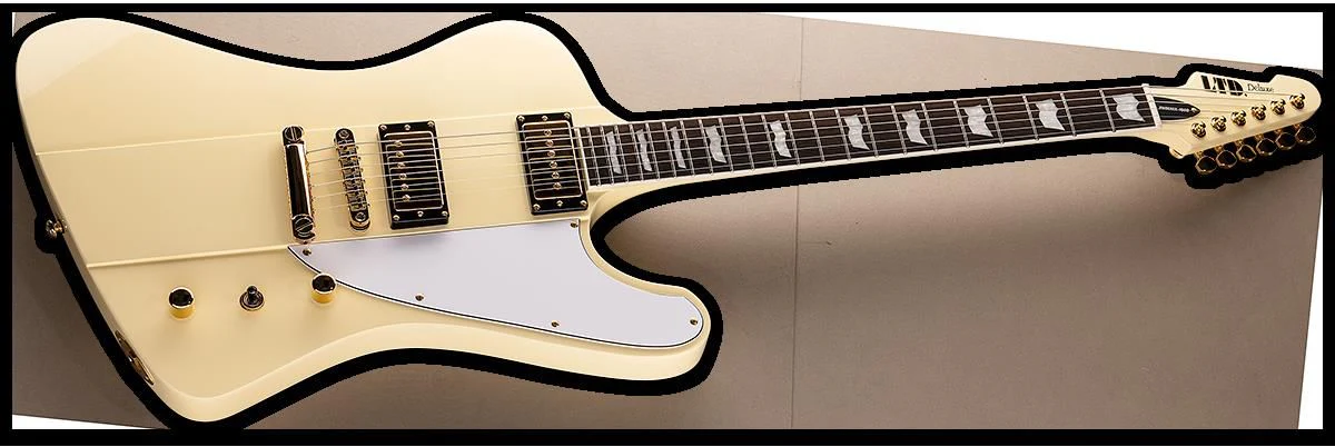 LTD Deluxe Phoenix 1000 Electric Guitar Vintage White - Image 3